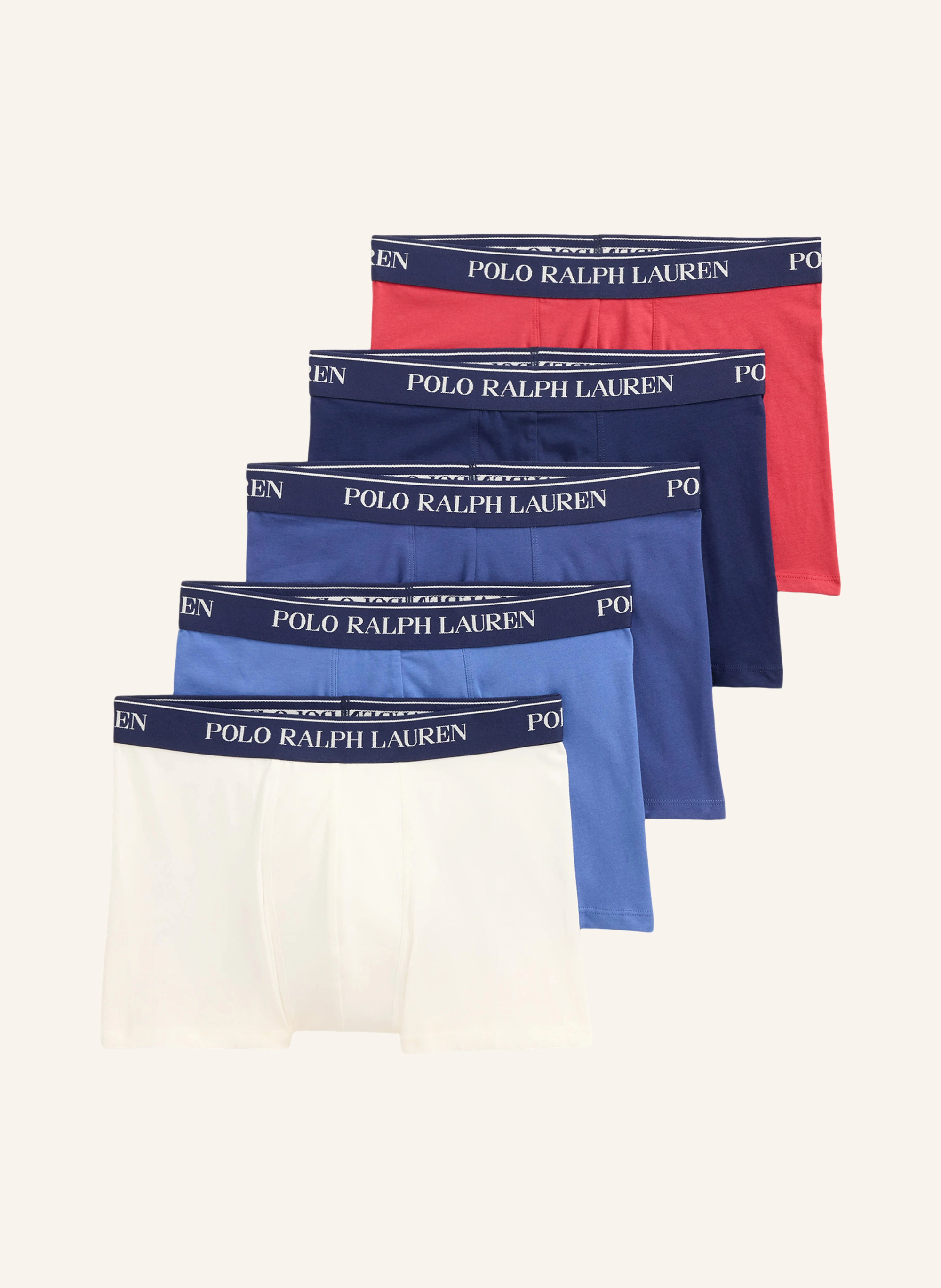 POLO RALPH LAUREN 5er-Pack Boxershorts – WEISS / ROT / BLAU