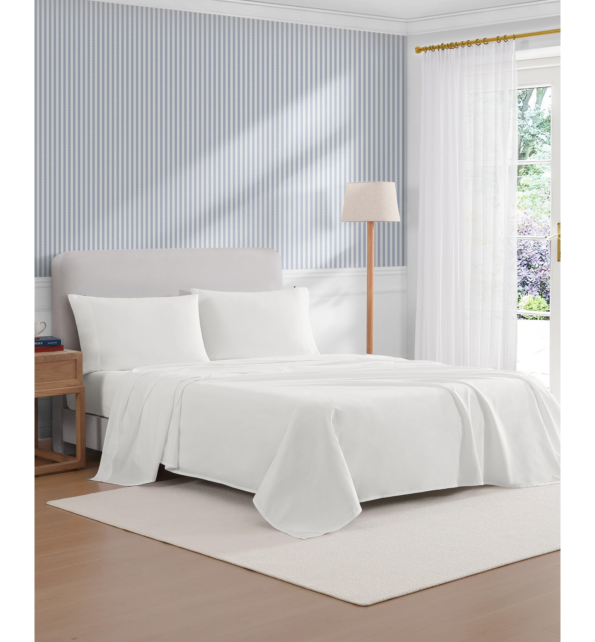 Tommy Hilfiger Performance Cooling Solid Sheet Set - White