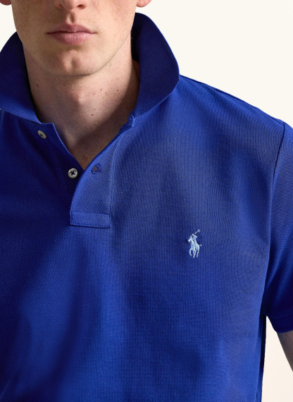 POLO RALPH LAUREN Piqué-Poloshirt Custom Slim Fit – BLAU (2)