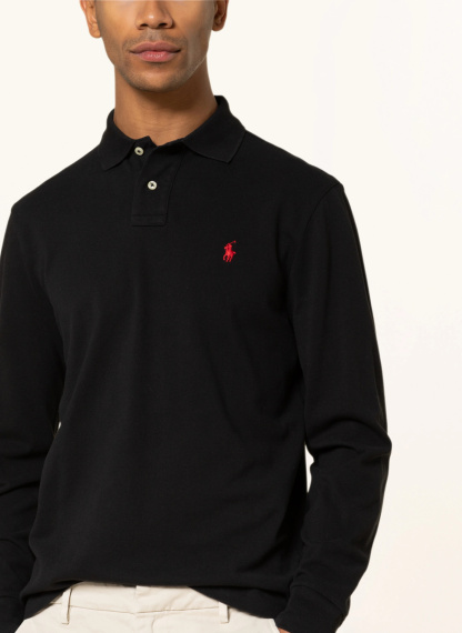 POLO RALPH LAUREN Piqué-Poloshirt Custom Slim Fit – SCHWARZ