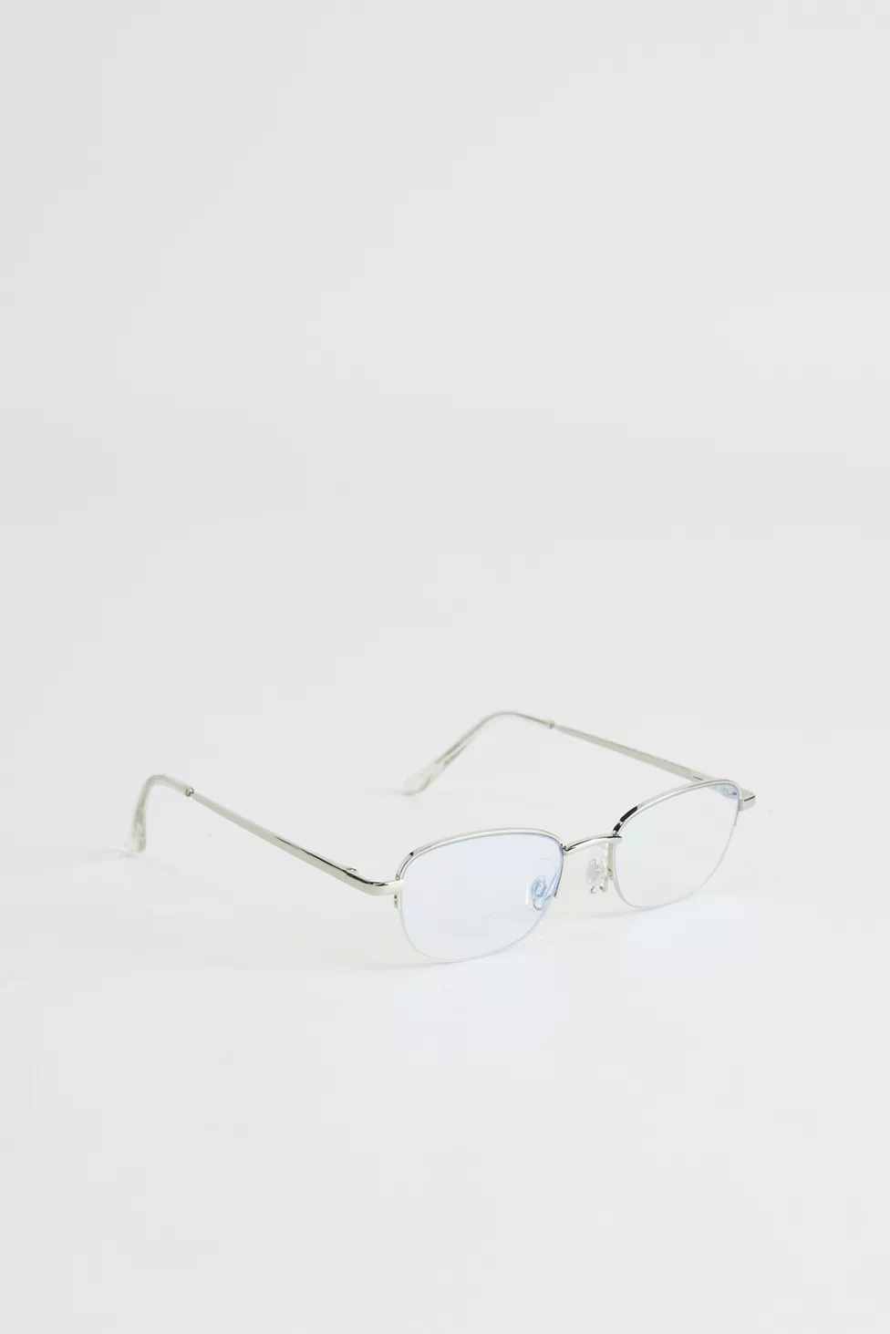 Rectangle Blue Light Glasses - Silver