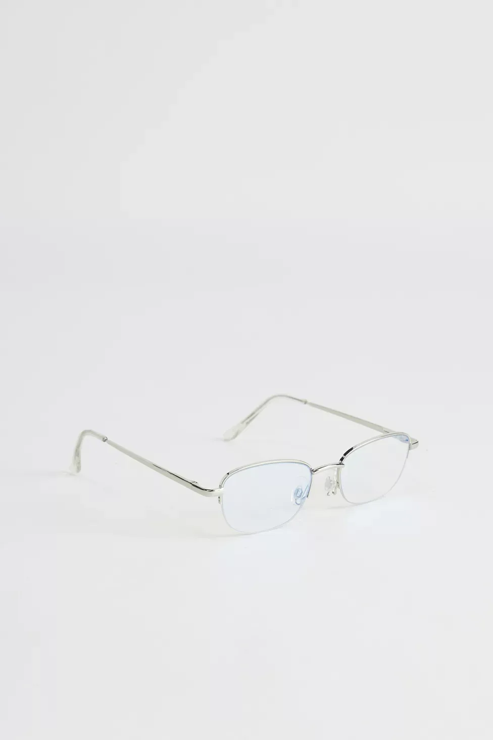 Rectangle Blue Light Glasses - Silver