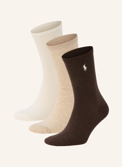 POLO RALPH LAUREN 3er-Pack Socken – CREME / HELLBRAUN / DUNKELBRAUN