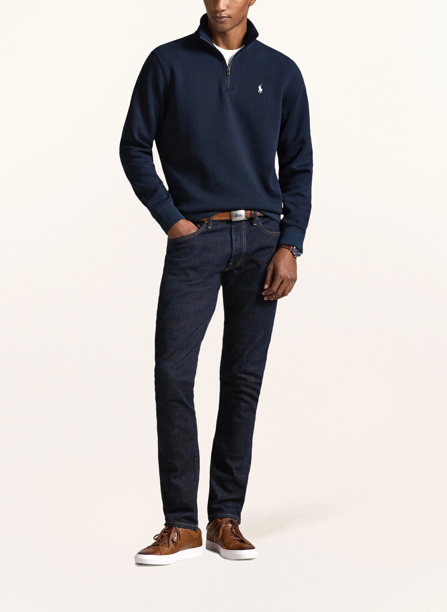 POLO RALPH LAUREN Jersey-Troyer – DUNKELBLAU