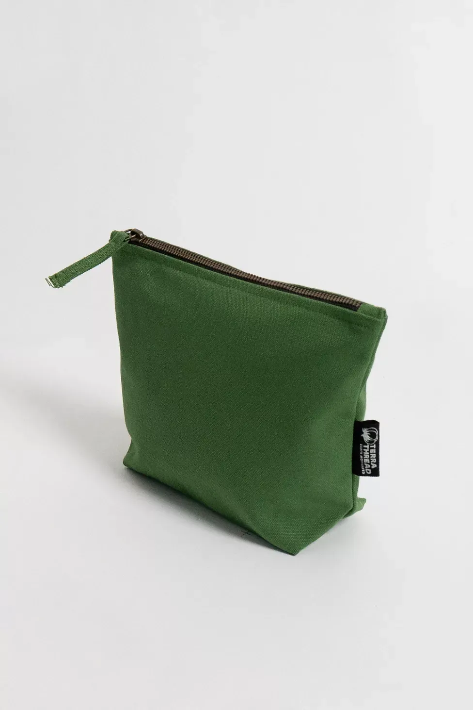 Terra Thread Organic Cotton Canvas Zippered Pouch - Green