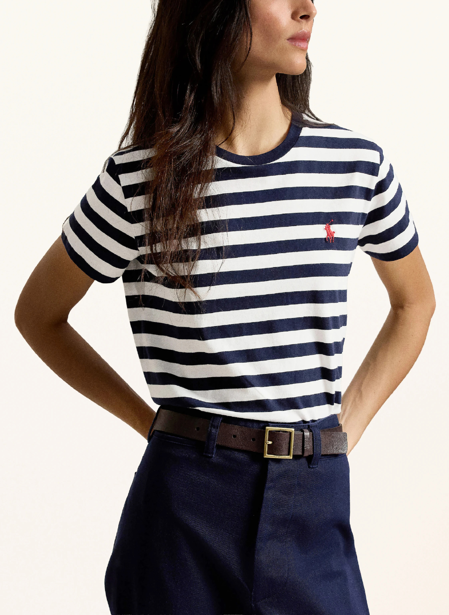 POLO RALPH LAUREN T-Shirt – DUNKELBLAU / DUNKELROT / WEISS