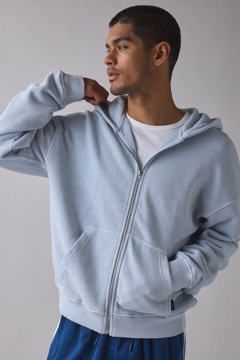 Standard Cloth Pregame Zip-Up Hoodie Sweatshirt - Blue
