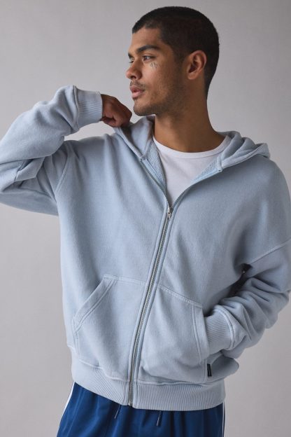 Standard Cloth Pregame Zip-Up Hoodie Sweatshirt - Blue