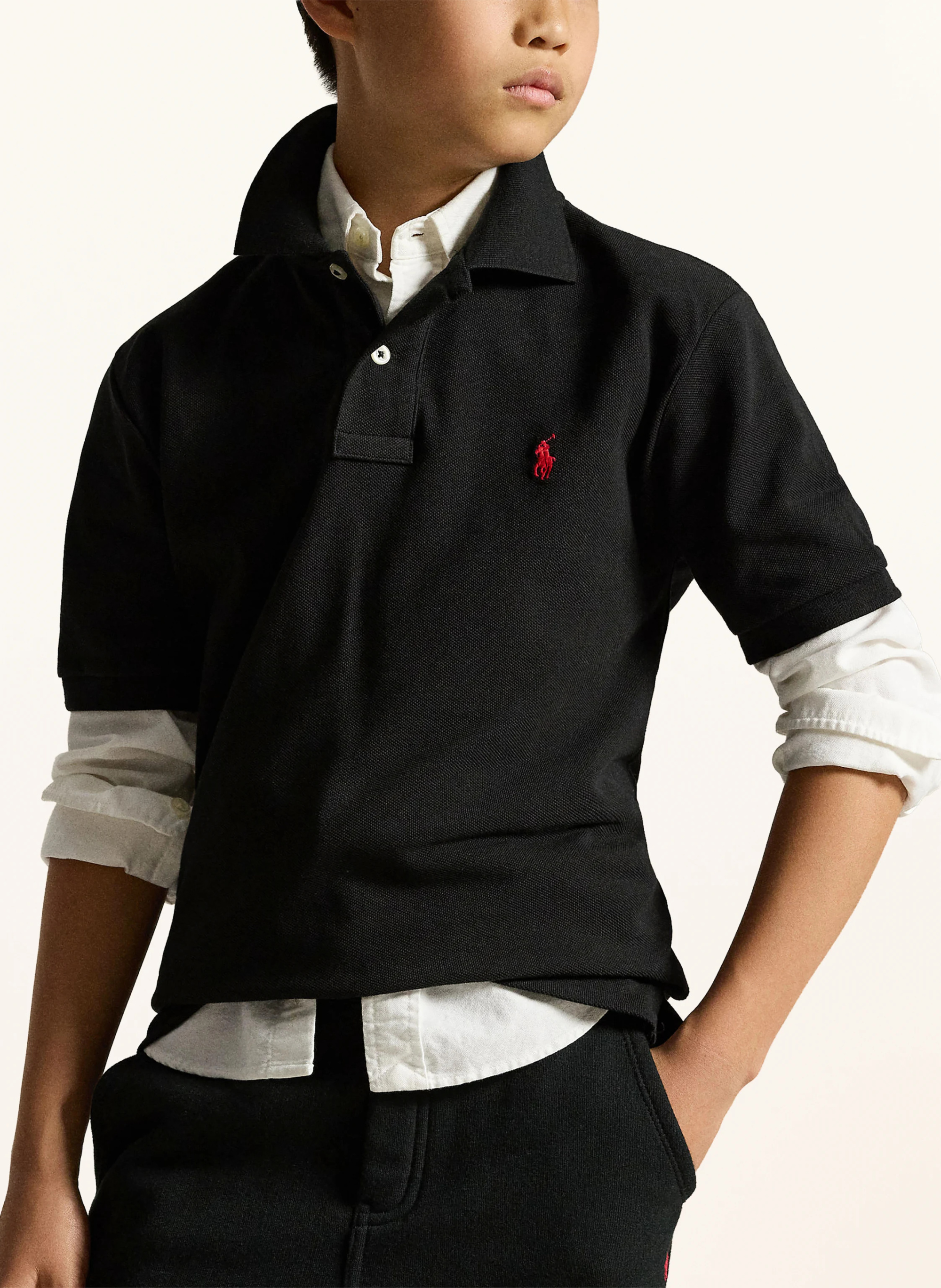 POLO RALPH LAUREN Piqué-Poloshirt Classic Fit – SCHWARZ