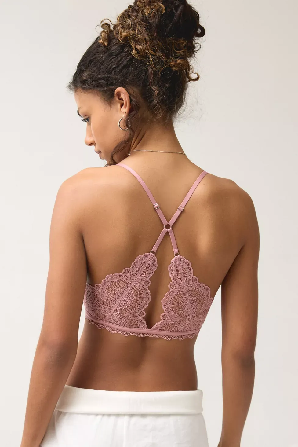 Out From Under Butterfly Effect Lace Triangle Bralette - Mauve