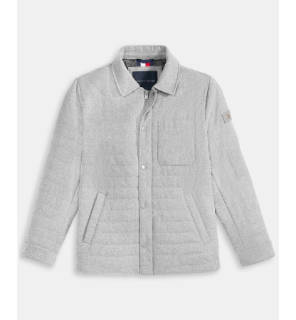 Tommy Hilfiger Men's Quilted Shirt Jacket - Heather Grey
