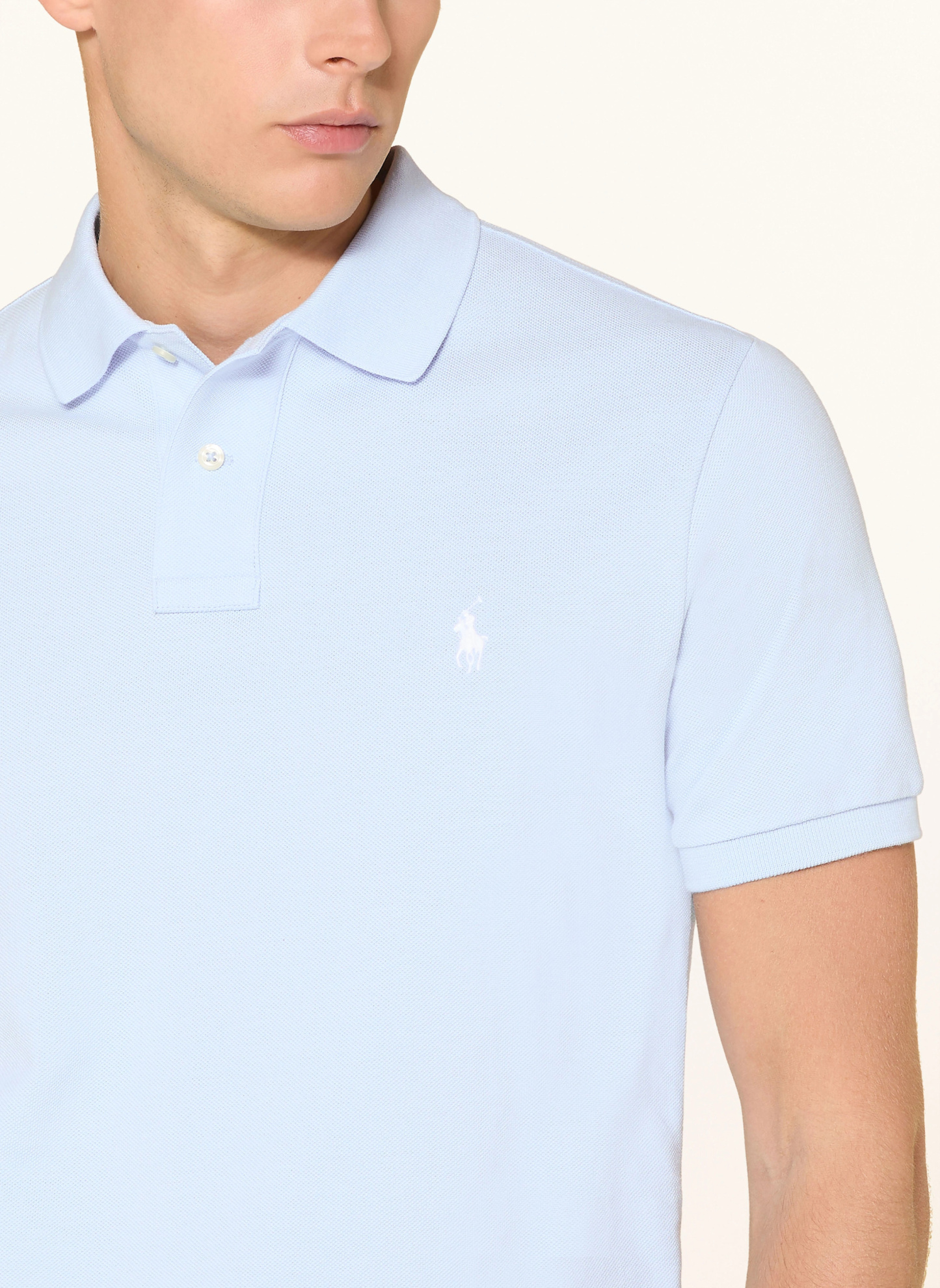 POLO RALPH LAUREN Piqué-Poloshirt Custom Slim Fit – EISBLAU