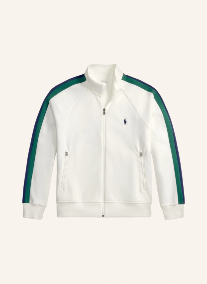 POLO RALPH LAUREN Sweatjacke – WEISS / GRÜN / DUNKELBLAU