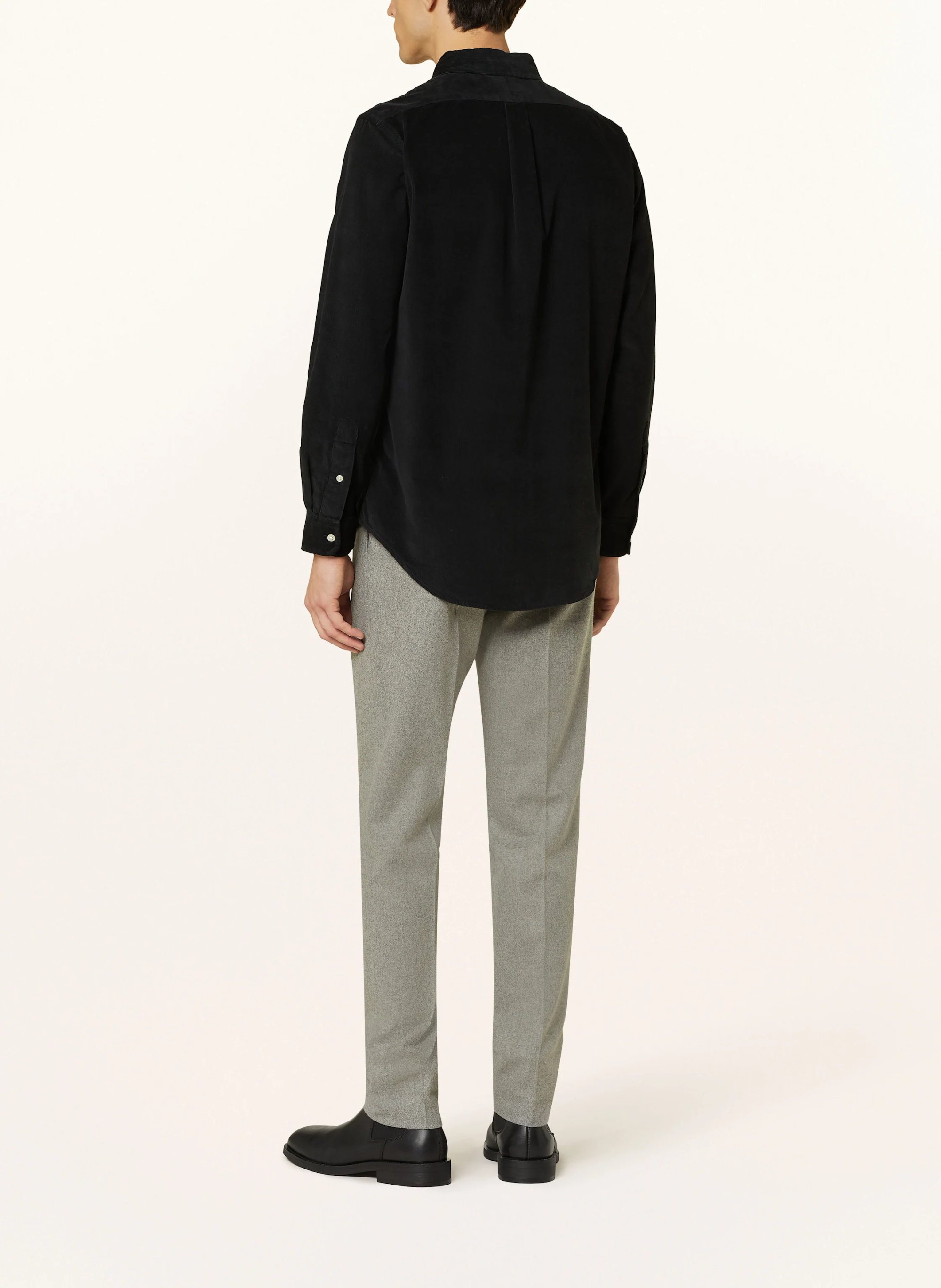 POLO RALPH LAUREN Cordhemd Custom Fit – SCHWARZ