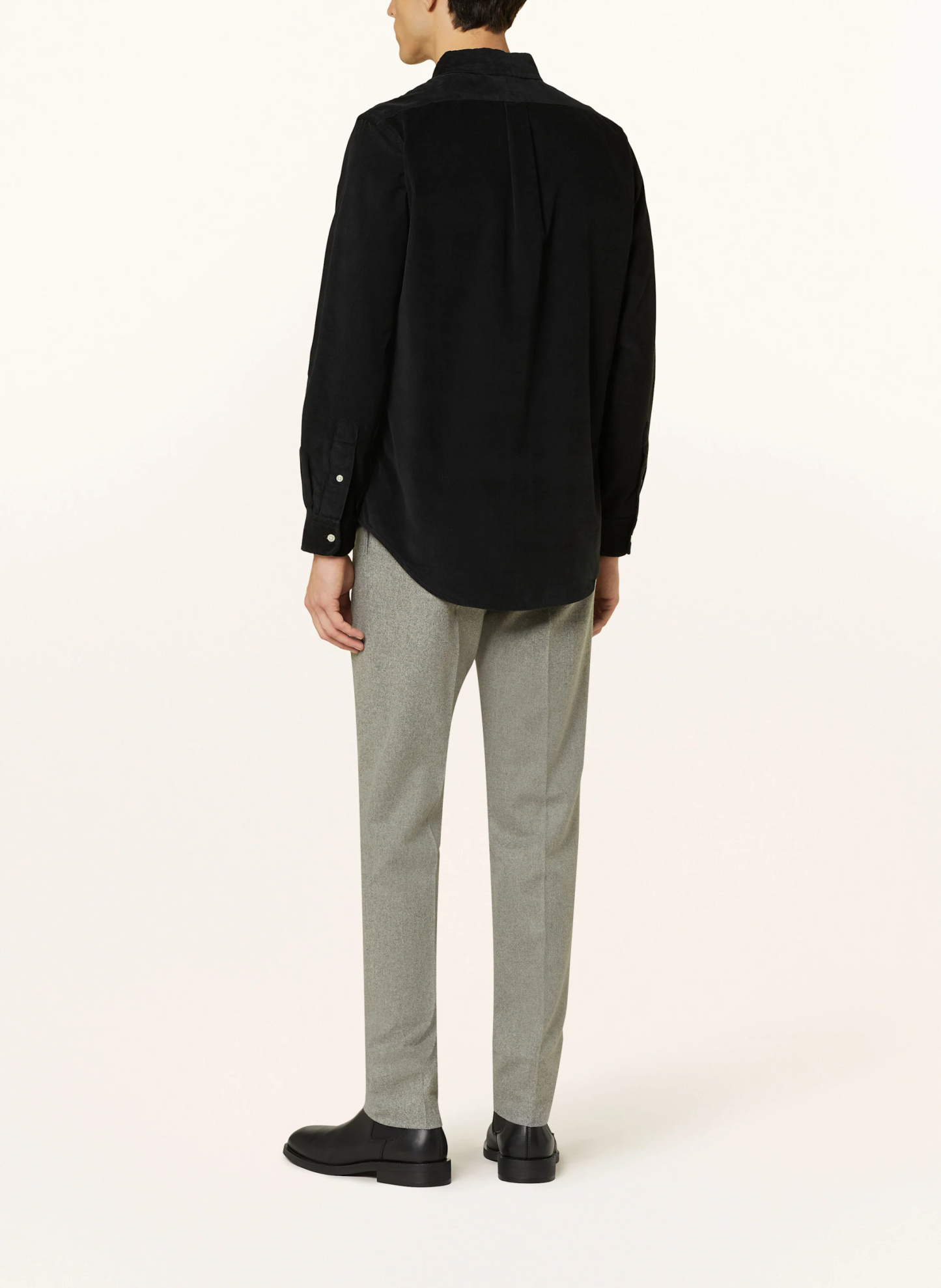 POLO RALPH LAUREN Cordhemd Custom Fit – SCHWARZ