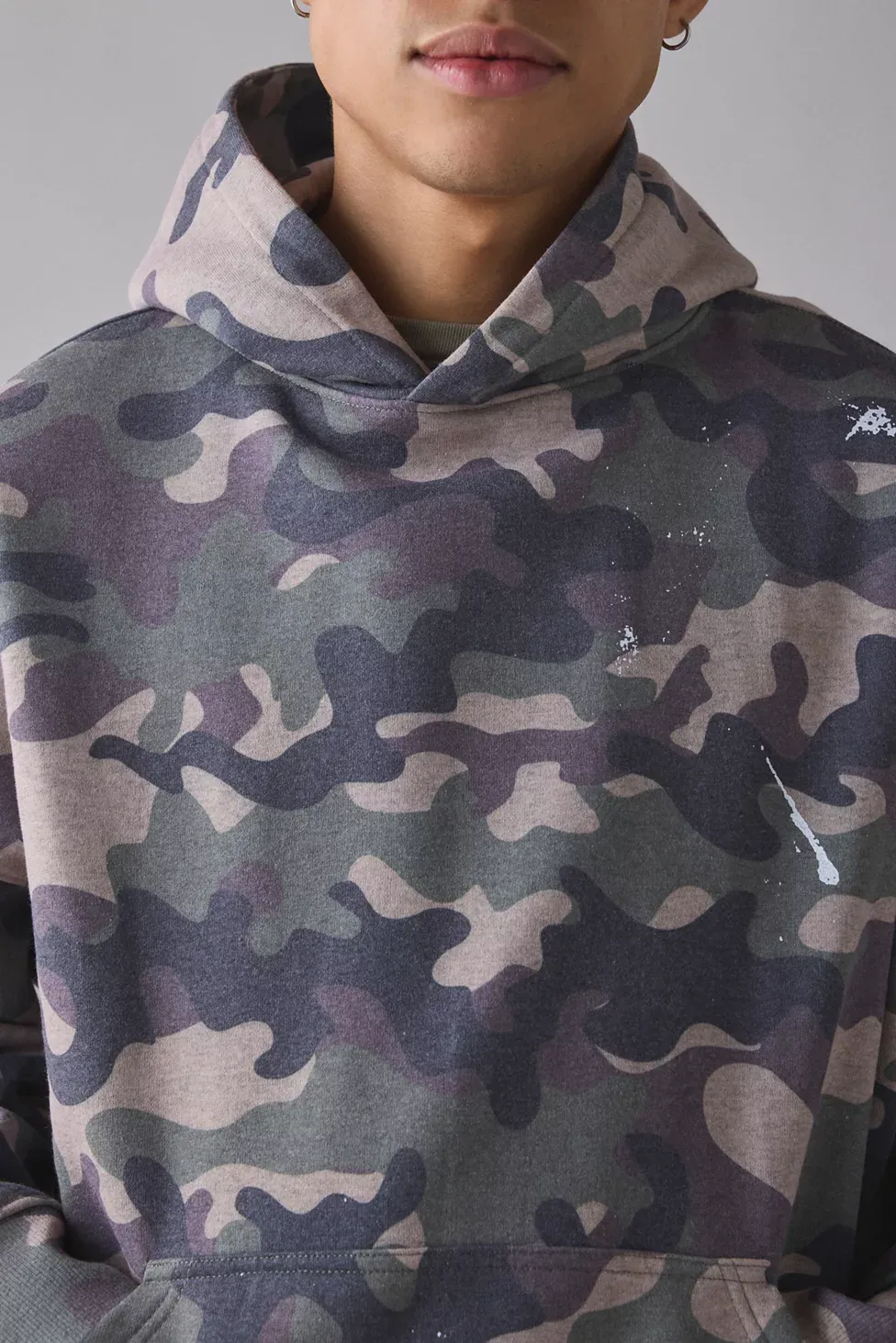 Ford Graphic Camo Paint Splatter Hoodie Sweatshirt - Camo
