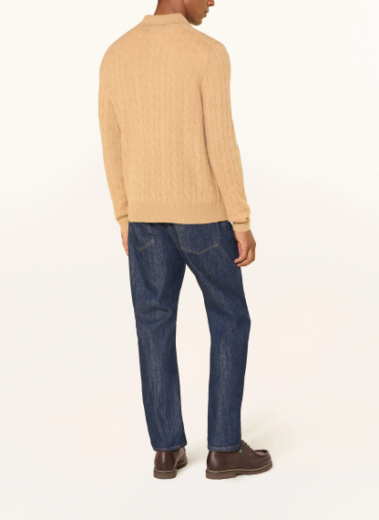 POLO RALPH LAUREN Strick-Poloshirt – CAMEL