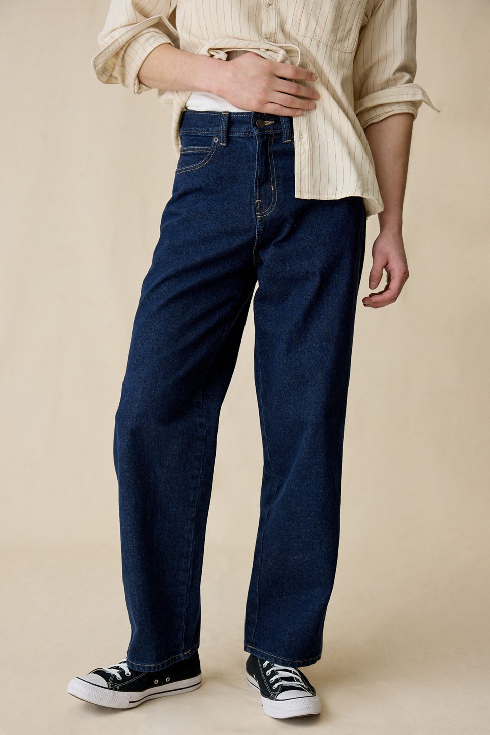 Dickies 958 Baggy Tapered Fit Work Jeans - Rinsed Denim