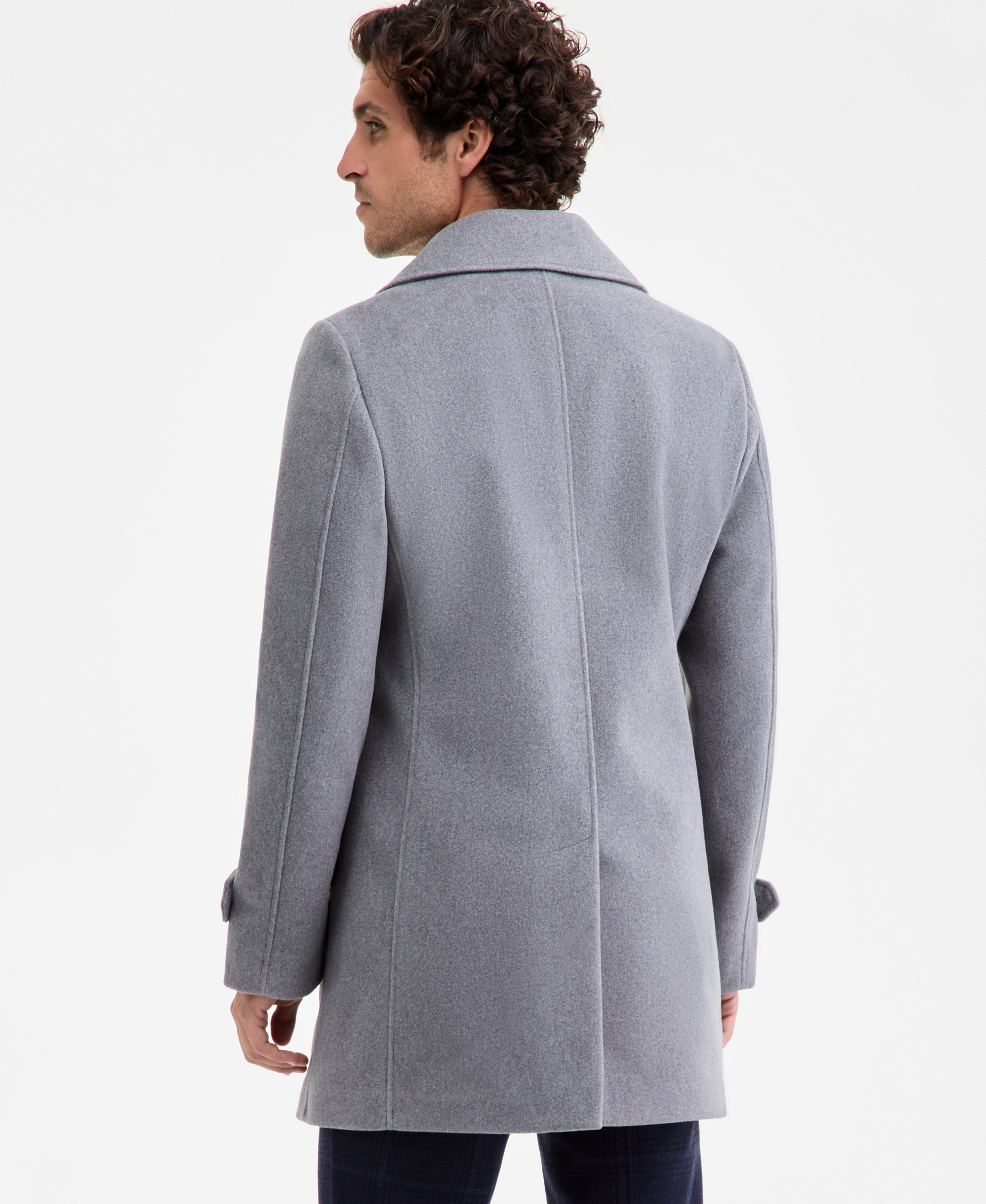 Tommy Hilfiger Men's Modern Fit Peacoat - Light Gray