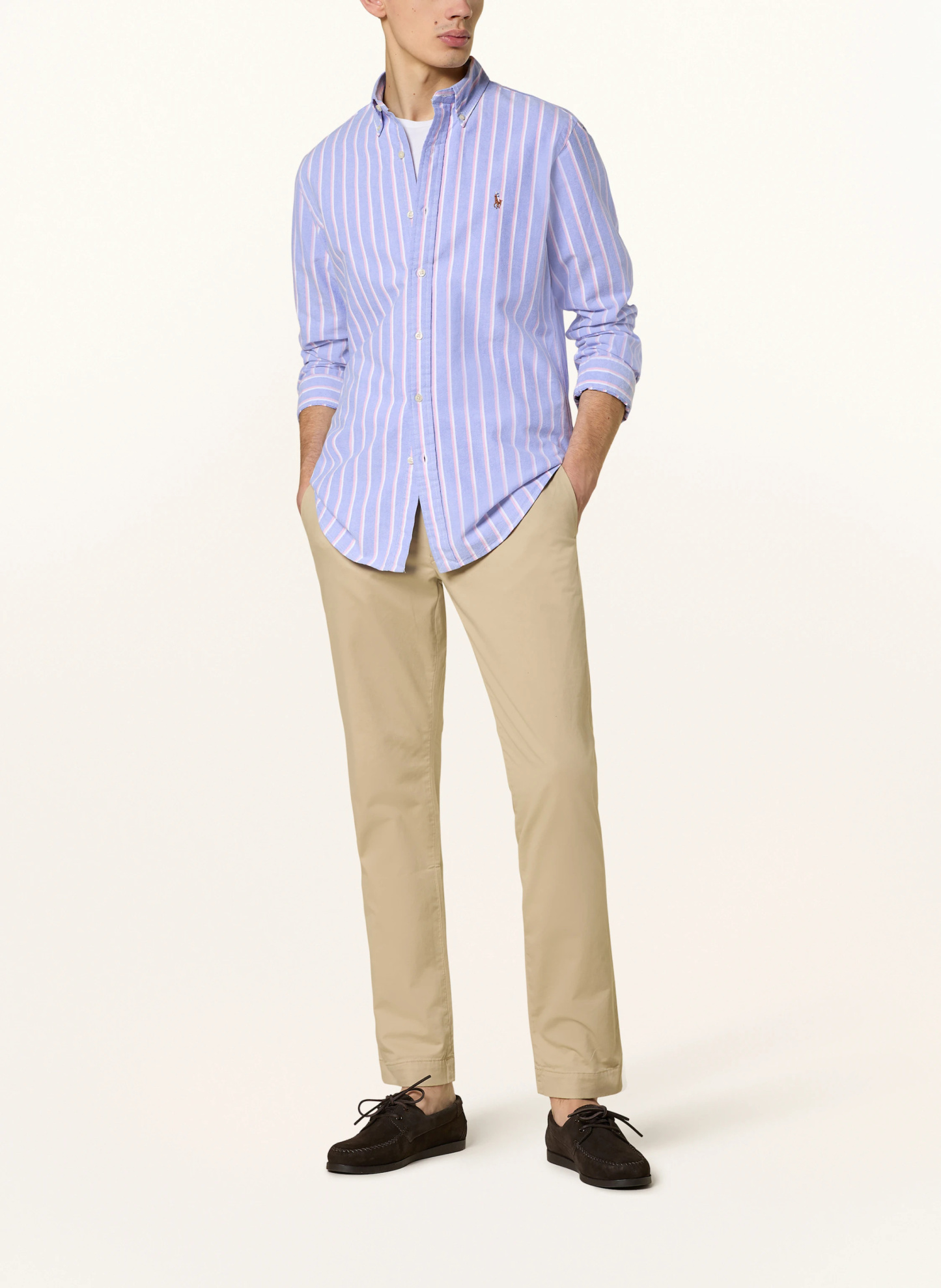 POLO RALPH LAUREN Oxfordhemd Custom Fit – BLAU / WEISS / ROSA