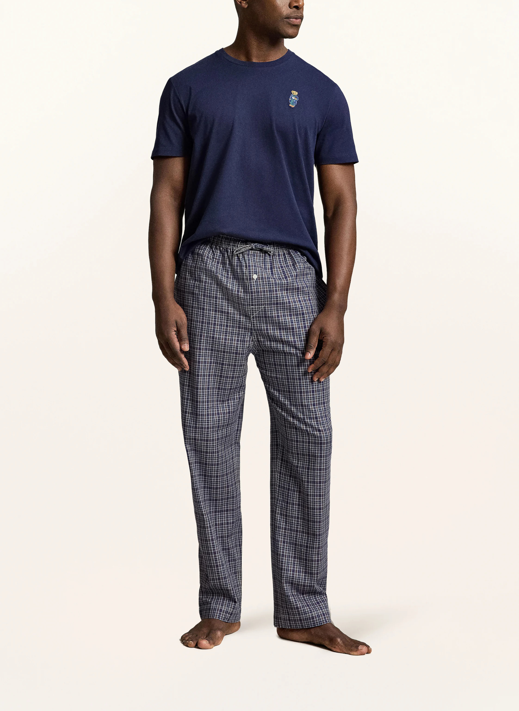 POLO RALPH LAUREN Schlafanzug – DUNKELBLAU / HELLBRAUN