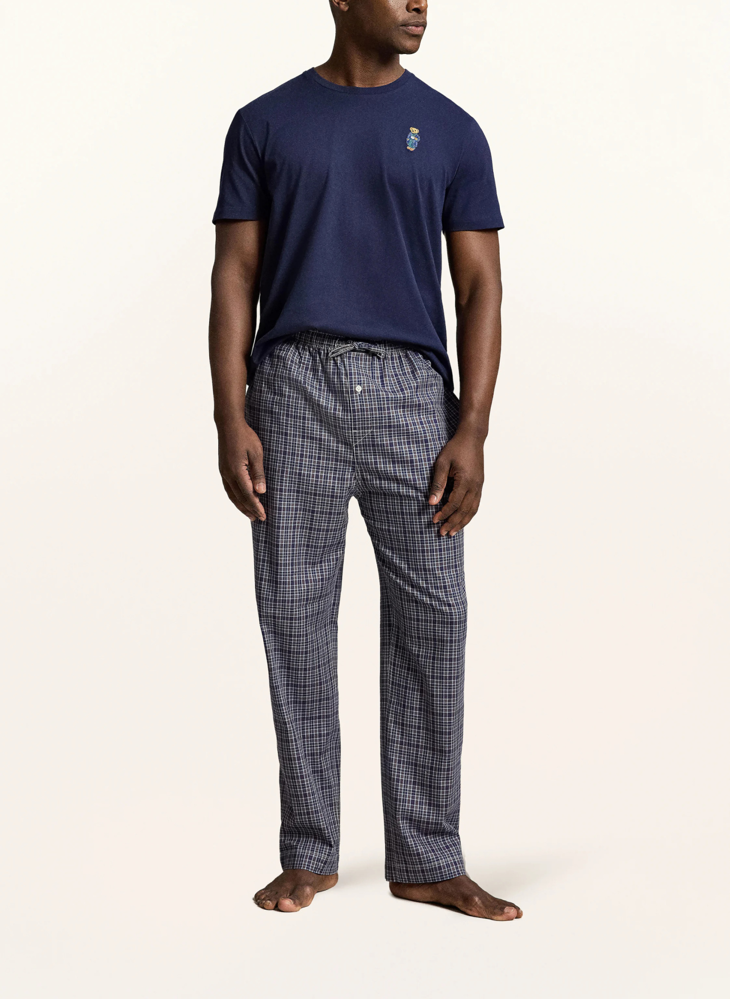 POLO RALPH LAUREN Schlafanzug – DUNKELBLAU / HELLBRAUN