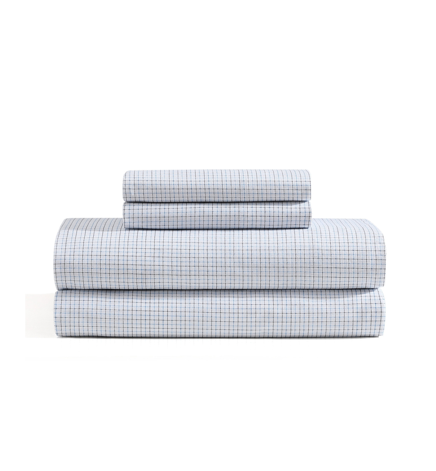 Tommy Hilfiger Printed 200-Thread Count Cotton Percale Sheet Set - New England Plaid Blue