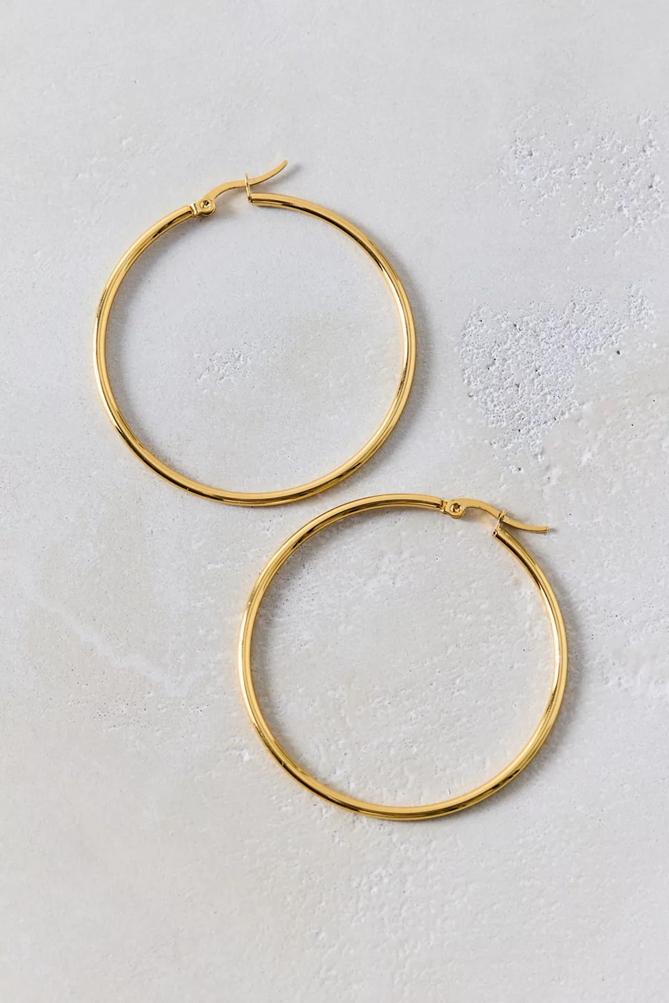 City Girl Waterproof Medium Hoop Earrings - Gold