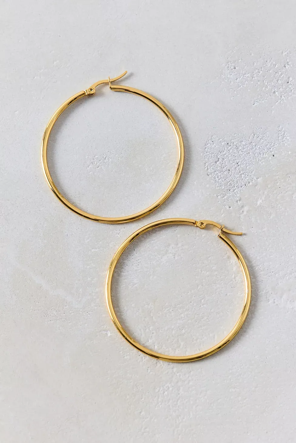 City Girl Waterproof Medium Hoop Earrings - Gold