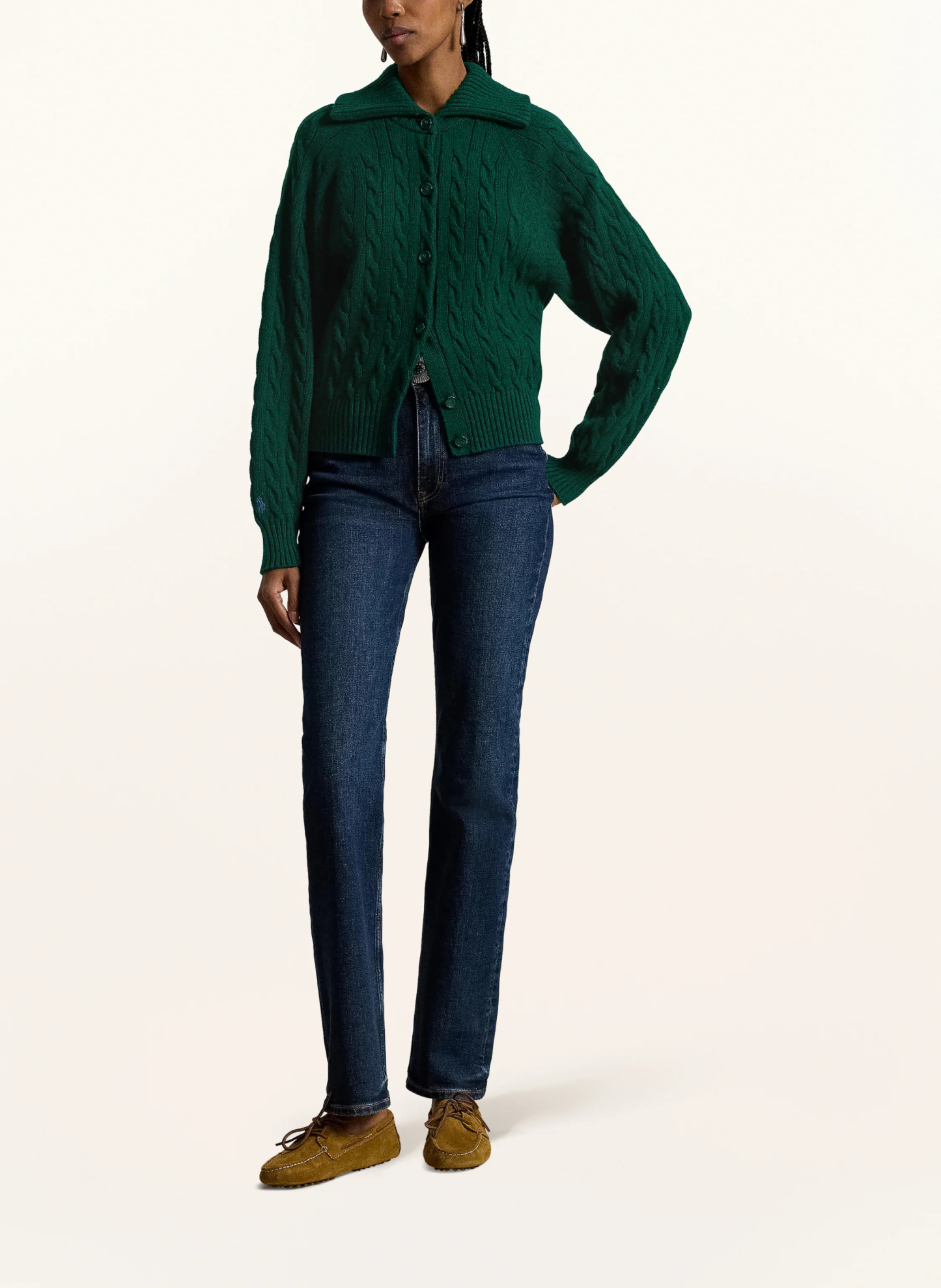 POLO RALPH LAUREN Strickjacke – DUNKELGRÜN