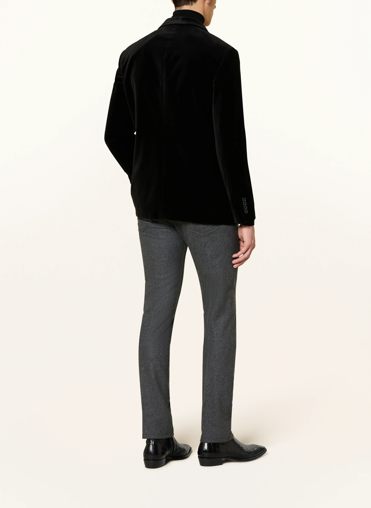 POLO RALPH LAUREN Sakko Modern Fit aus Samt – SCHWARZ
