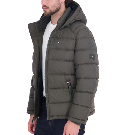 Tommy Hilfiger Men's Hooded Puffer Jacket - Olive