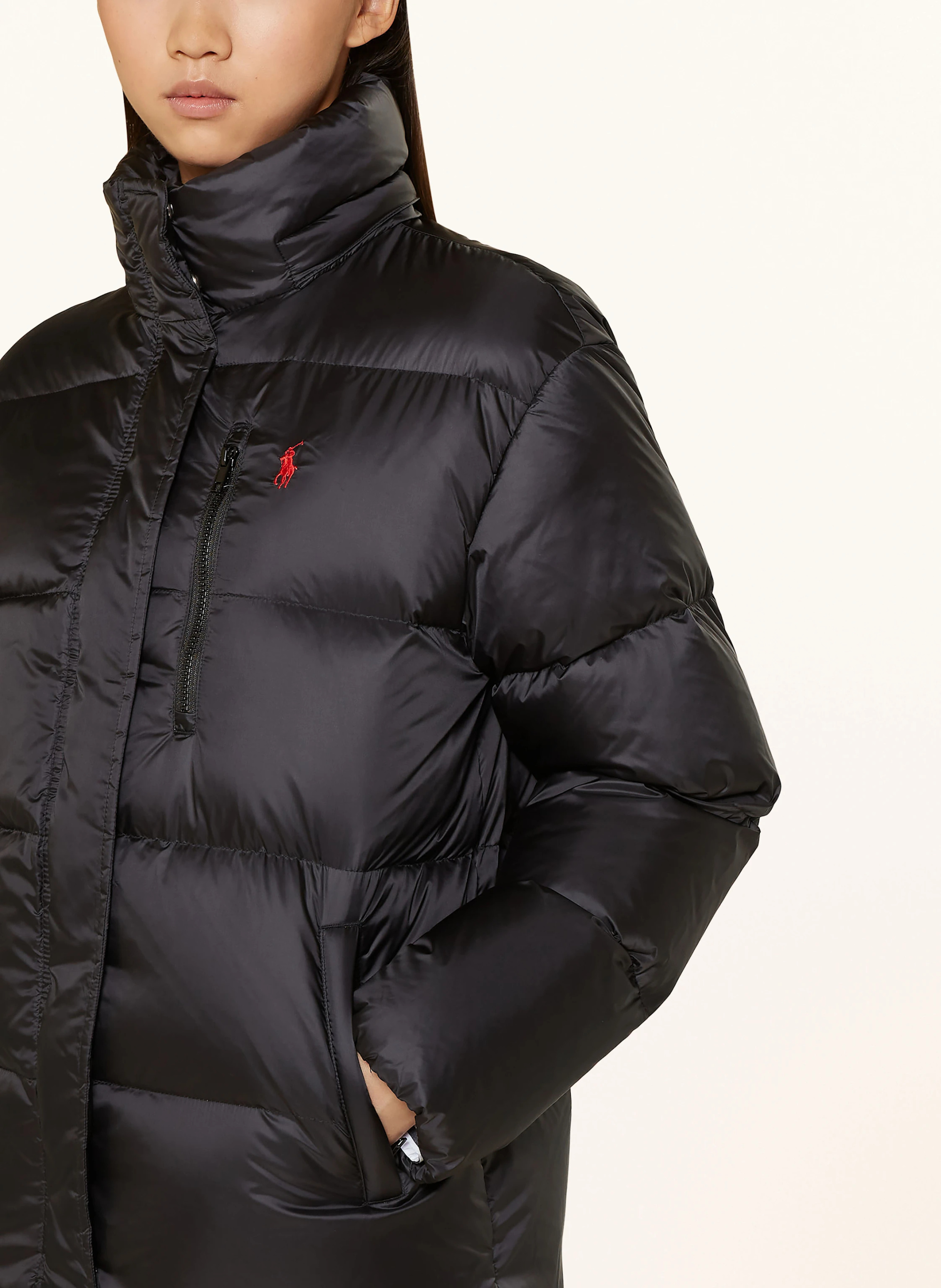 POLO RALPH LAUREN Daunenjacke mit abnehmbarer Kapuze – SCHWARZ