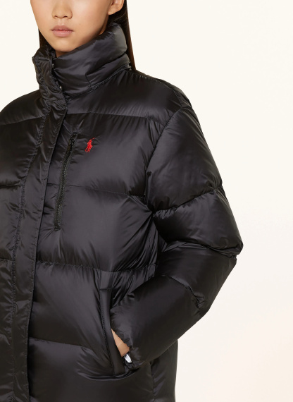 POLO RALPH LAUREN Daunenjacke mit abnehmbarer Kapuze – SCHWARZ
