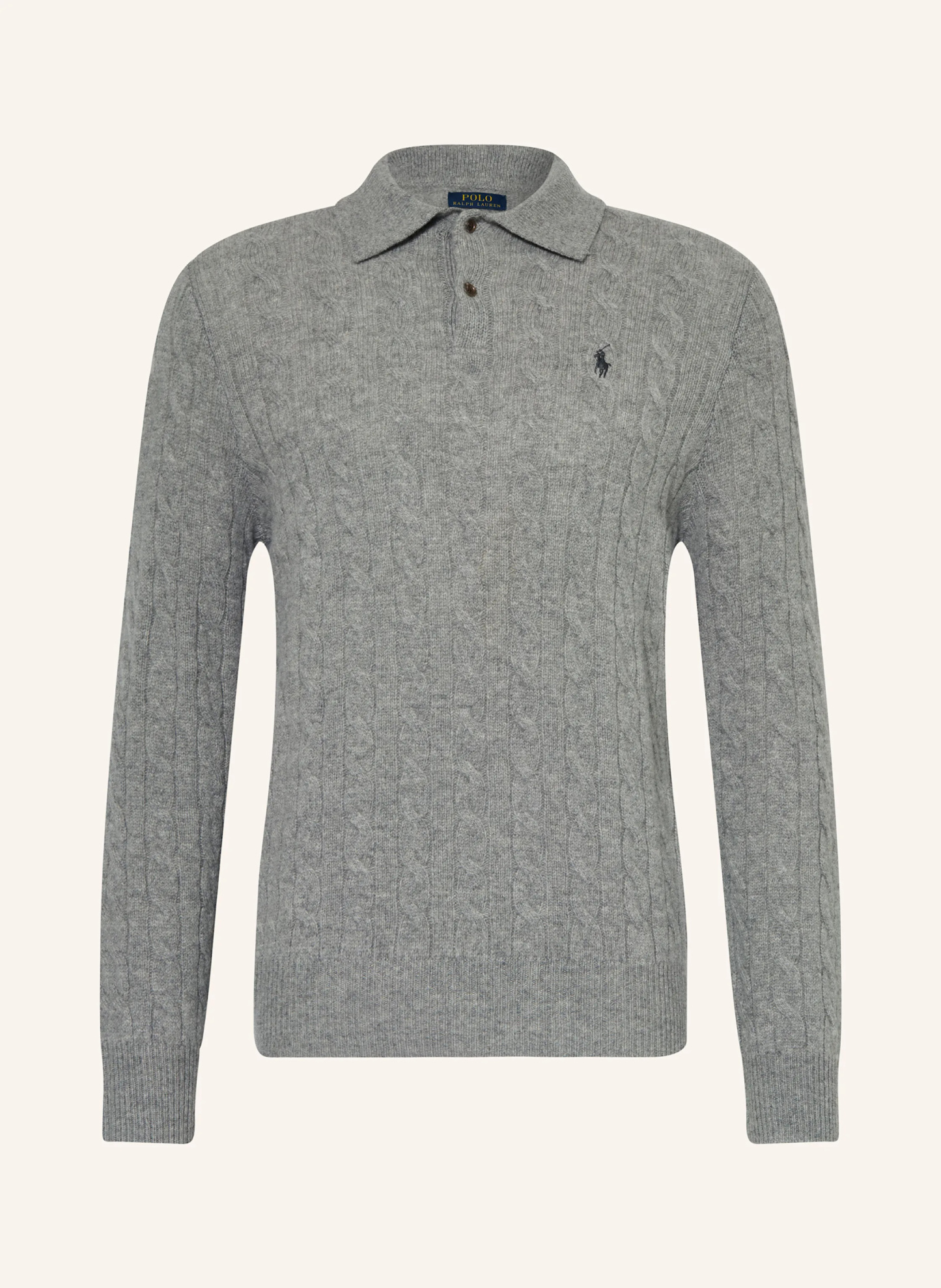 POLO RALPH LAUREN Strick-Poloshirt – GRAU