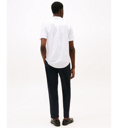Tommy Hilfiger Men's Short Sleeve Flex Poplin Regular Fit Shirt - Optic White