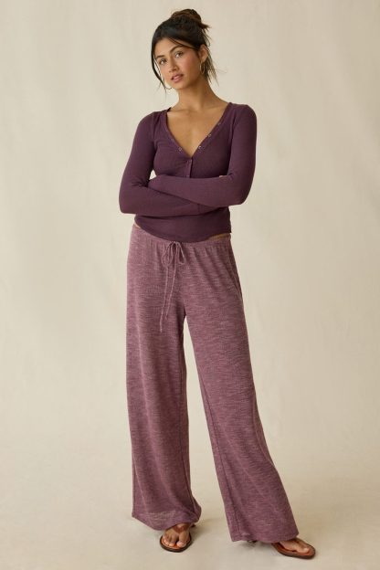 Out From Under Bella Semi-Sheer Swit Beach Pants - Washed Wine