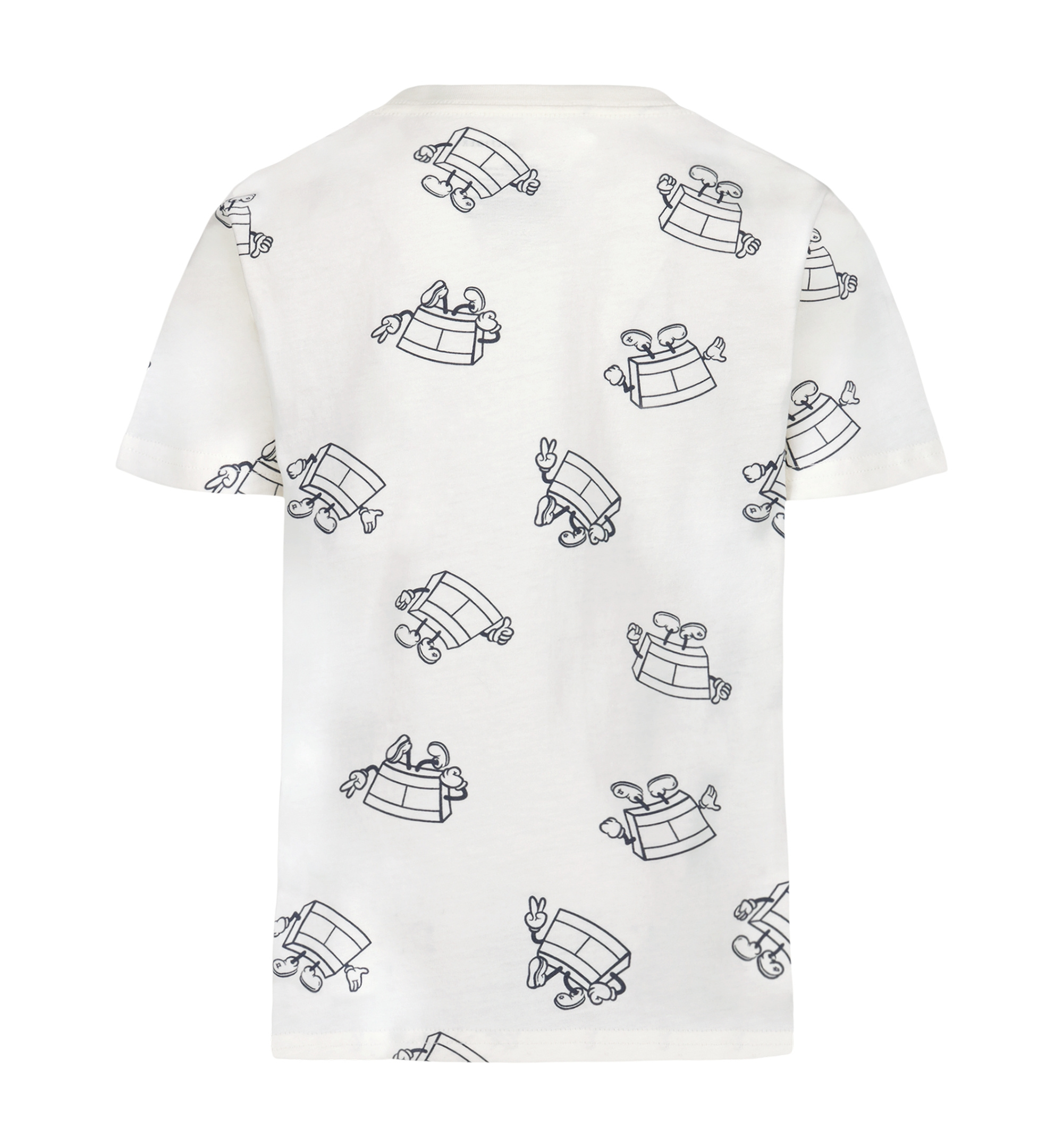 Tommy Hilfiger Boys' 2T-7 Allover Mascot Print T-Shirt - White