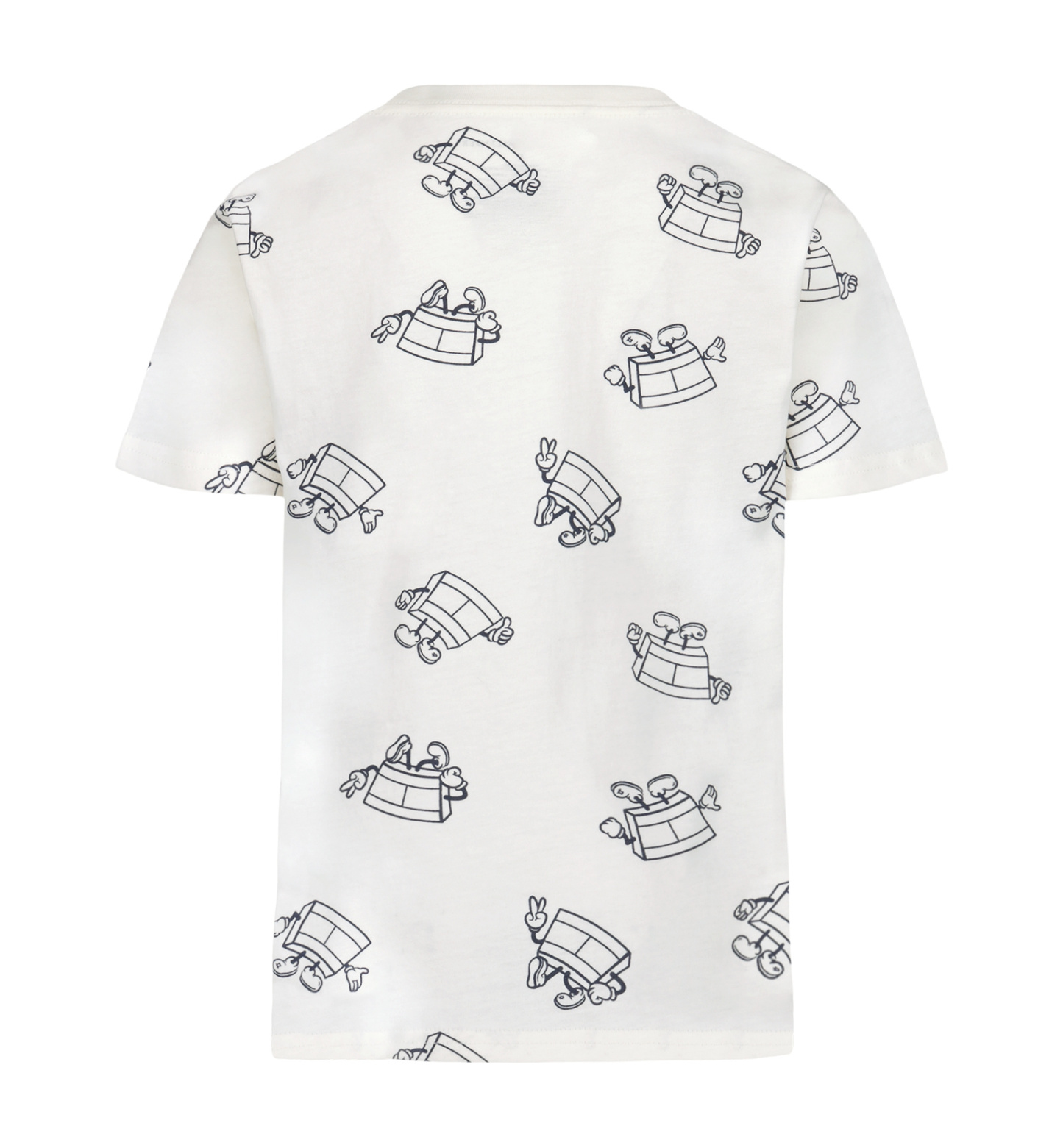 Tommy Hilfiger Boys' 2T-7 Allover Mascot Print T-Shirt - White