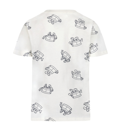Tommy Hilfiger Boys' 2T-7 Allover Mascot Print T-Shirt - White