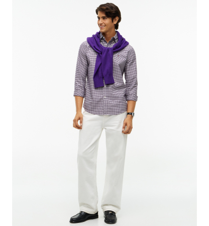 Tommy Hilfiger Men's Heritage Oxford Long-Sleeve Gingham Shirt - Purple Saphire/Check