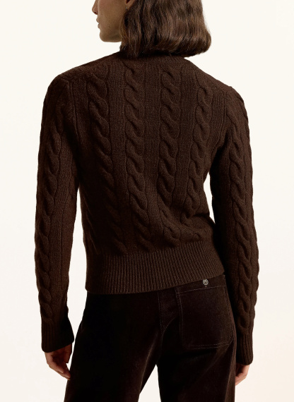 POLO RALPH LAUREN Strickjacke – DUNKELBRAUN