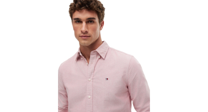 Tommy Hilfiger Men's Heritage Regular-Fit Oxford Shirt - Medium Red