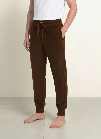 POLO RALPH LAUREN Lounge-Hose aus Fleece – DUNKELBRAUN