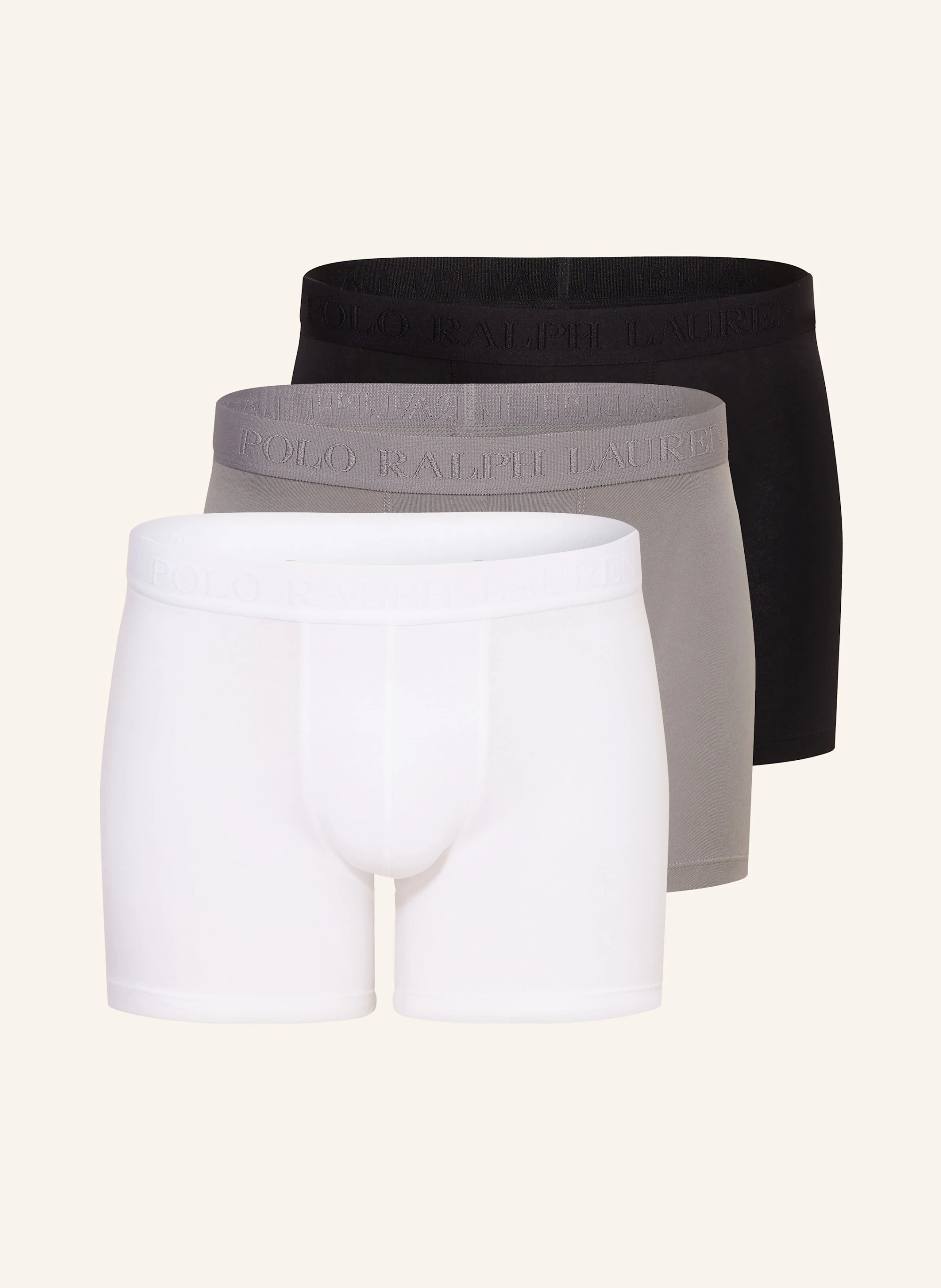 POLO RALPH LAUREN 3er-Pack Boxershorts – SCHWARZ / GRAU / WEISS