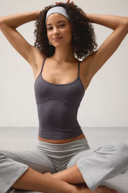Out From Under Fuseform Cutout Cami - Dark Grey