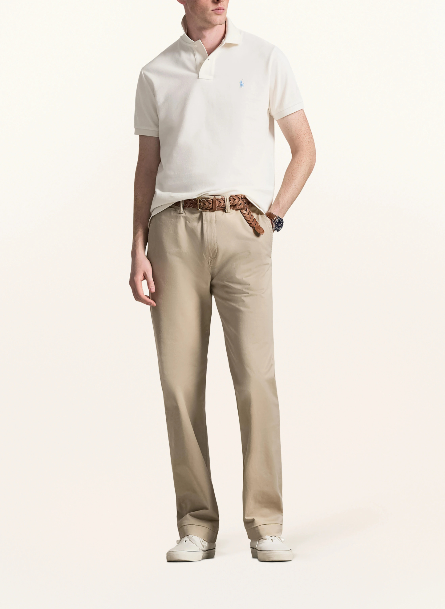 POLO RALPH LAUREN Piqué-Poloshirt Custom Slim Fit – CREME (1)