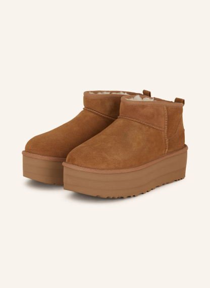 UGG Plateau-Boots CLASSIC ULTRA MINI PLATFORM – COGNAC
