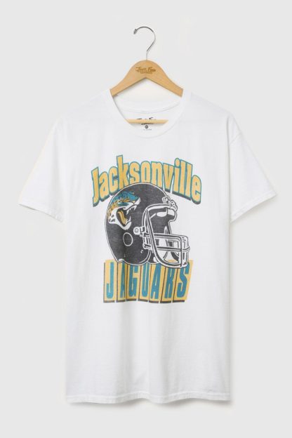 Junk Food NFL Throwback Helmet Flea Market Tee - Jacksonville Jaguars