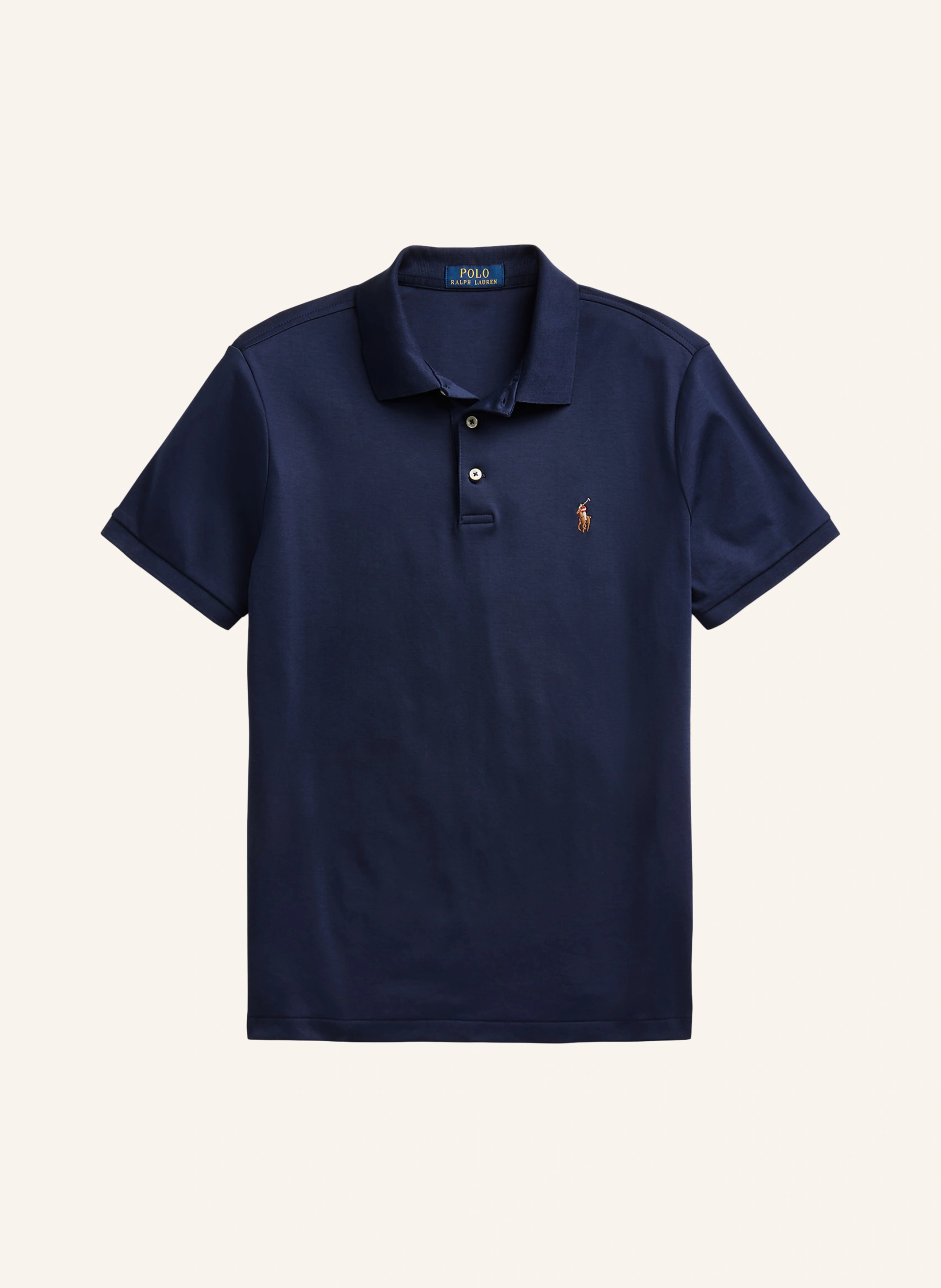 POLO RALPH LAUREN Jersey-Poloshirt Custom Slim Fit – DUNKELBLAU